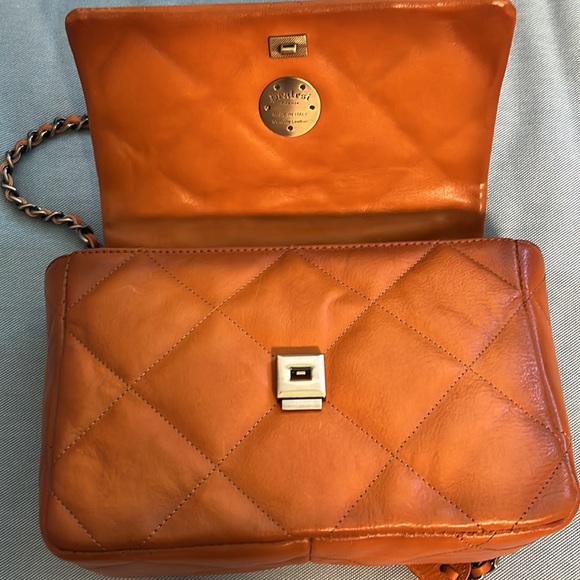 PRATESI Quilted Leather Chain Crossbody Handbag Purse MADE IN ITALY *NWT* - Picture 8 of 13